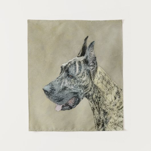 Great Dane (Brindle) schilderen - Oorspronkelijke Wandkleed (Voorkant)