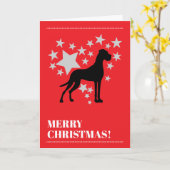 Great Dane Christmas Kaart (Gele Bloem)