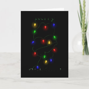 Great Dane Christmas Lights Feestdagen Kaart