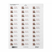 Great Dane Christmas Retour Adres Etiket (Full Sheet)