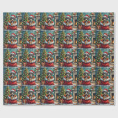 Great Dane Christmas Santa Bag Adventure Cadeaupapier (Vlak)