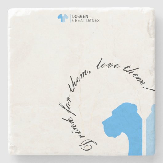 Great Dane Collections Bluemin Stenen Onderzetter (Voorkant)