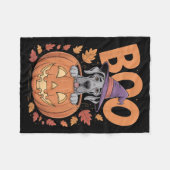 Great Dane Costume On Pumpkin Halloween Great Dane Fleece Deken (Voorkant (Horizontaal))