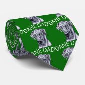Great Dane Dad Blue UC Stropdas (Opgerold)