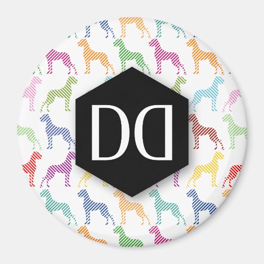 Great Dane DD-patroon Magneet (Voorkant)