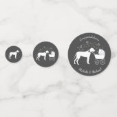 Great Dane Dog Baby shower Puppy Grey Confetti (Achterkanten)