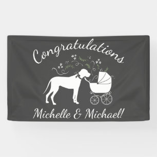 Great Dane Dog Baby shower Puppy Grey Spandoek