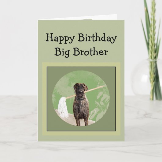 Great Dane Dog Humor Birthday Big Brother Fun Kaart (Voorkant)