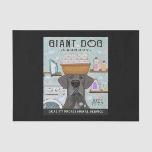 Great Dane Dog Laundry Company Tissuepapier (Voorkant)