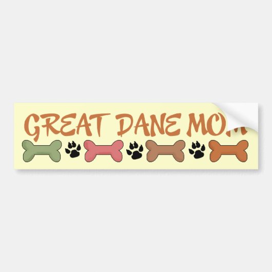 Great Dane Dog Mam Bumpersticker (Voorkant)