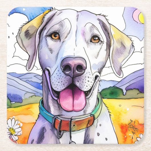 Great Dane Dog Onderzetter (Voorkant)