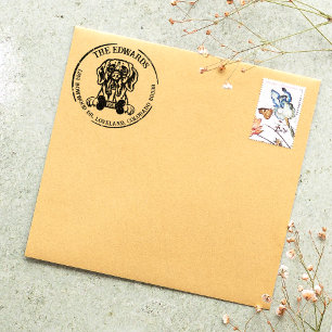 Great Dane Dog Retouradres Rubberstempel
