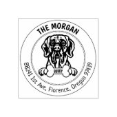 Great Dane Dog Retouradres Rubberstempel (Afrduk)