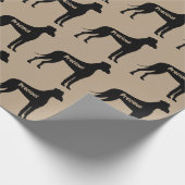 Great Dane Dog Silhouette Cadeaupapier (Hoek)