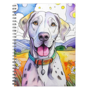 Great Dane Dog Spiral Notitieboek