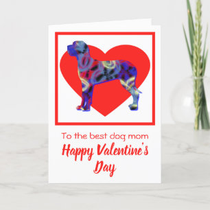 Great Dane Dog Valentijn Day Red Heart Kaart