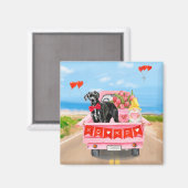 Great Dane Dog Valentijnsdag Truck Magneet (Voorkant / Achterkant)