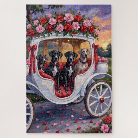 Great Dane Dog Valentine's Day Legpuzzel (Verticaal)