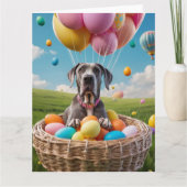 Great Dane Easter Eggs Kaart (Voorkant)
