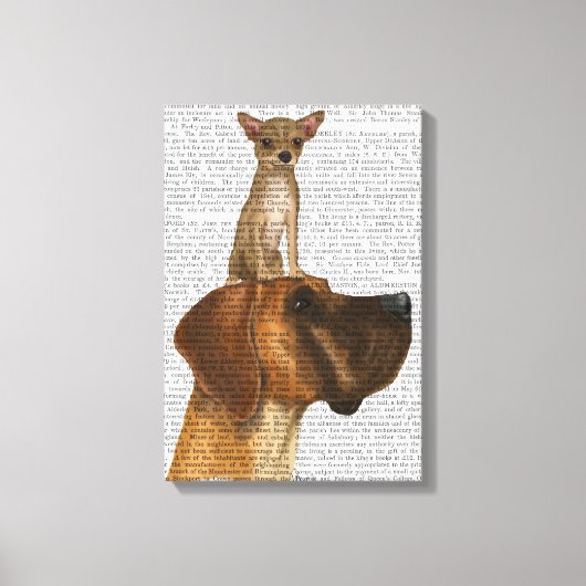 Great Dane en Chihuahua Canvas Afdruk (Voorkant)