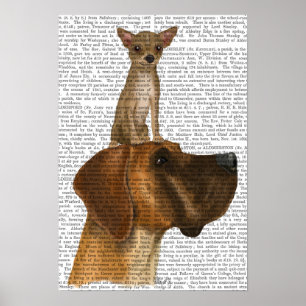 Great Dane en Chihuahua Poster