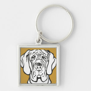 Great Dane Face Sleutelhanger