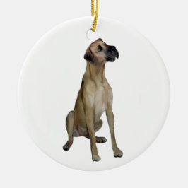 Great Dane - FawnSit - natuurlijke oren Keramisch Ornament