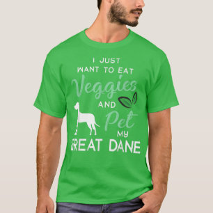 Great Dane Funny Vegan Hondenliefhebber Eigenaar X T-shirt