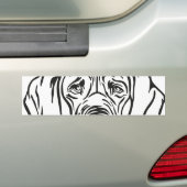 Great Dane Gezicht Bumpersticker (Op auto)