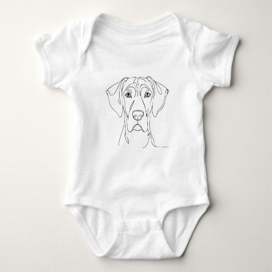Great Dane Gezicht Romper (Voorkant)