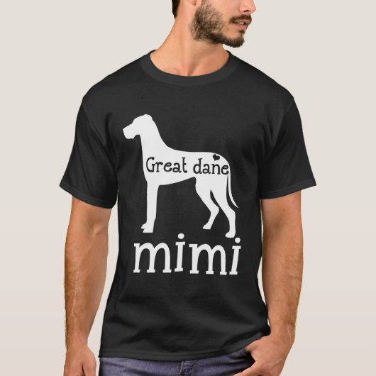Great Dane Grandma Great Dane Mimi Dog Lover Mothe T-shirt (Voorkant)
