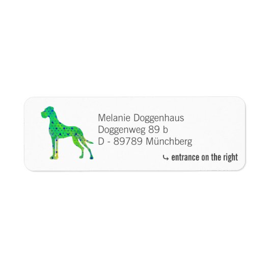 Great Dane Groen Etiket (Voorkant)