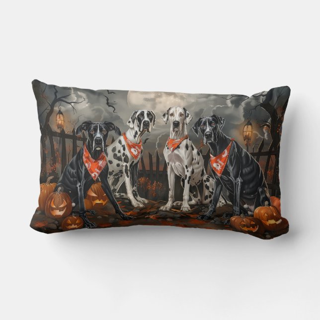 Great Dane Halloween Spoken Kussen (Achterkant)