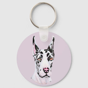 Great Dane Harle Cropped Puppy Sleutelhanger