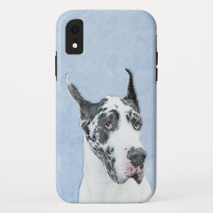 Great Dane (Harlekijn) Schilderij - Originele Hond iPhone XR Hoesje