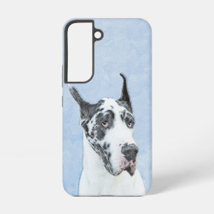 Great Dane (Harlekijn) Schilderij - Originele Hond Samsung Galaxy Hoesje