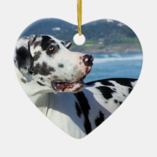 Great Dane - Harlequin - Bogey Keramisch Ornament