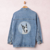Great Dane (Harlequin) schilderen - Oorspronkelijk Denim Jacket (Hangar)