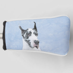 Great Dane (Harlequin) schilderen - Oorspronkelijk Golfheadcover