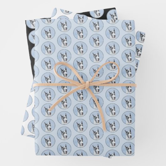 Great Dane (Harlequin) schilderen - Oorspronkelijk Inpakpapier Vel (In situ)