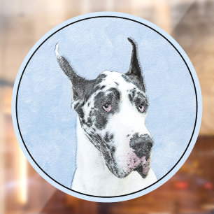 Great Dane (Harlequin) schilderen - Oorspronkelijk Raamsticker