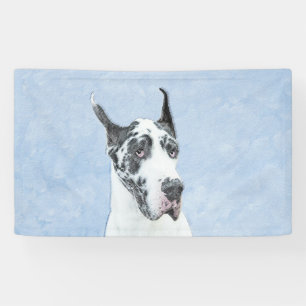 Great Dane (Harlequin) schilderen - Oorspronkelijk Spandoek