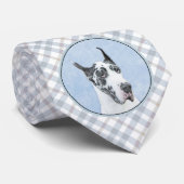 Great Dane (Harlequin) schilderen - Oorspronkelijk Stropdas (Opgerold)