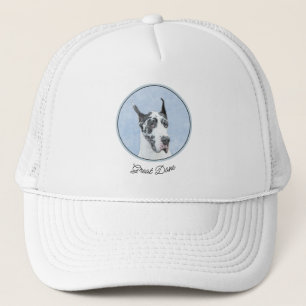Great Dane (Harlequin) schilderen - Oorspronkelijk Trucker Pet