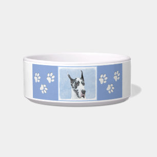 Great Dane (Harlequin) schilderen - Oorspronkelijk Voerbakje