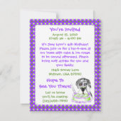 Great Dane Harlequin UC Birthday Cake Kaart (Achterkant)