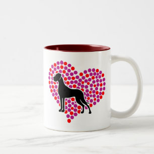 Great Dane Hart Hond Liefhebber Tweekleurige Koffi Koffiemok