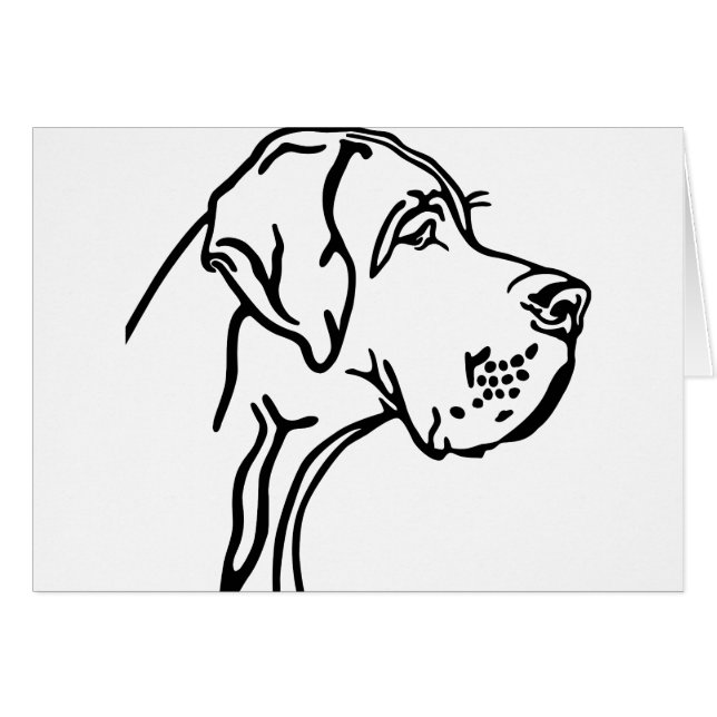 Great Dane Head drawing (Voorkant Horizontaal)