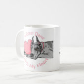 Great Dane Holds Heart Merle Koffiemok (Voorkant links)