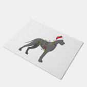 Great Dane Holiday-kerstverlichting Deurmat (Schuin)
